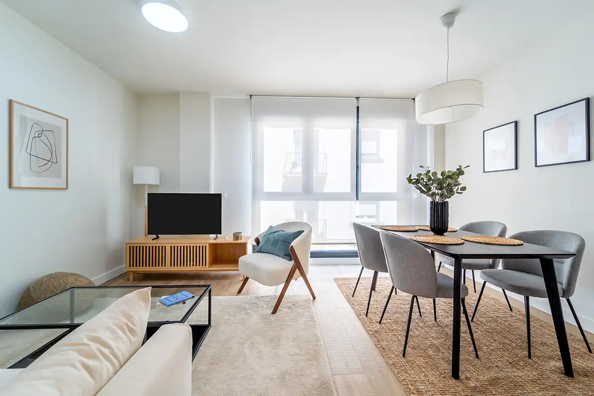 Wohnzimmer von Wohnung zur Miete in Madrid mit Klimaanlage, Heizung und Abstellraum