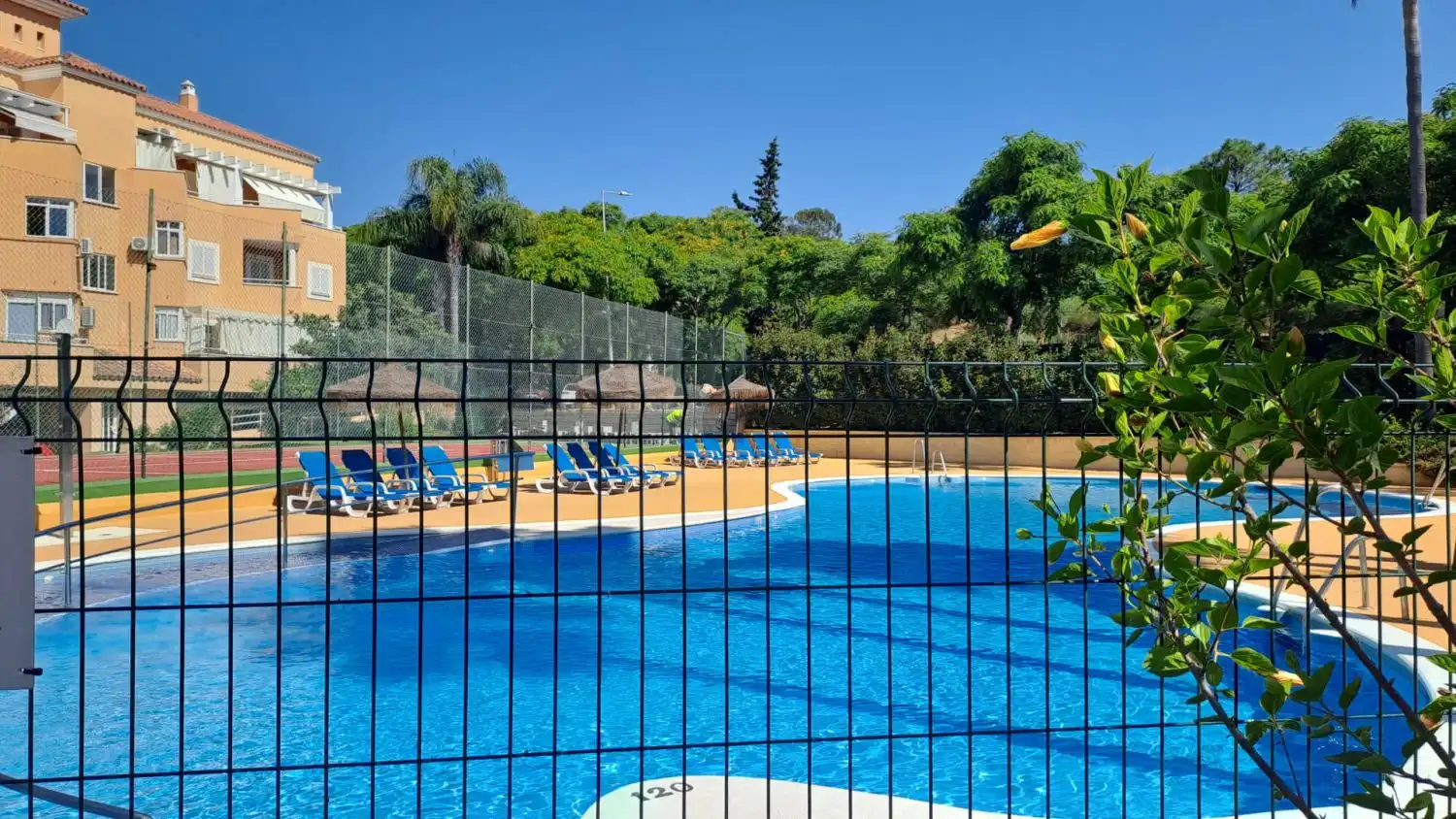 Swimming pool of Apartments for rent in Islantilla  with Air Conditioner and Terrace