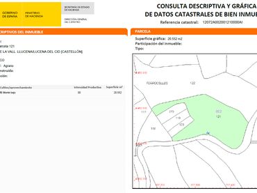 Terreno rustico in vendita a Llucena / Lucena del Cid