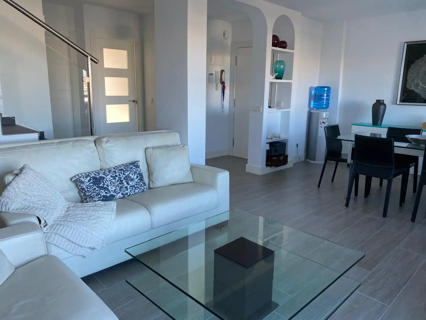 Sala de estar de Dúplex en venta en La Manga del Mar Menor con Aire acondicionado, Calefacción y Jardín privado