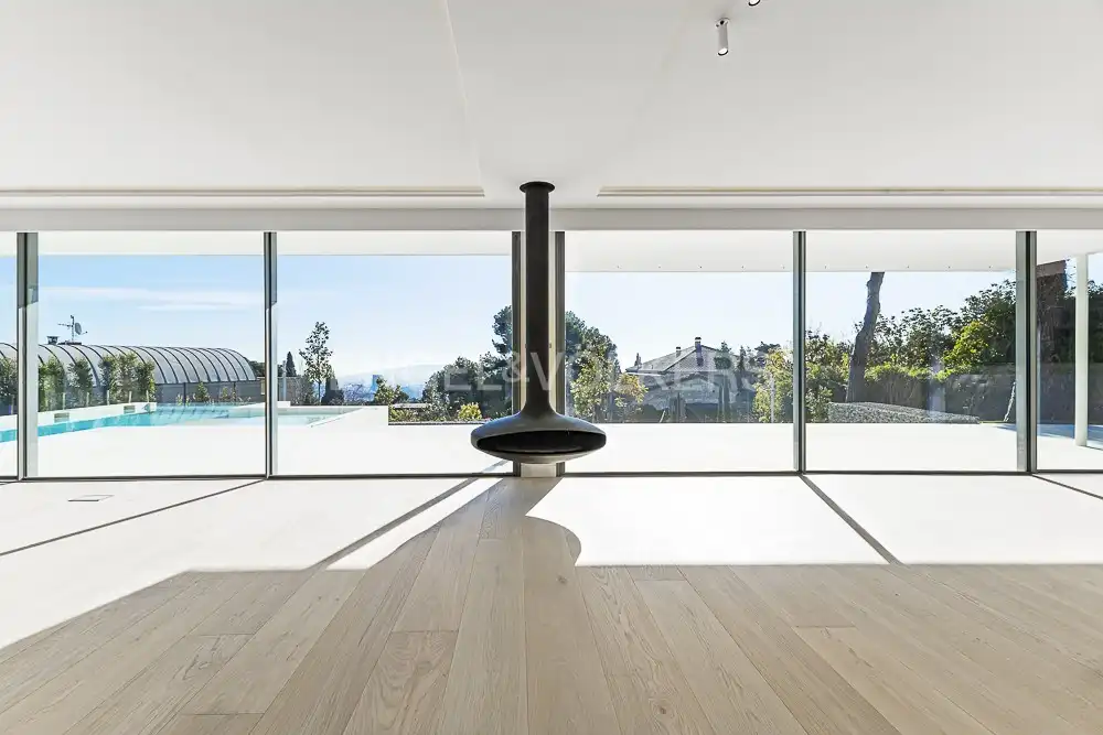 Sala de estar de Casa o chalet en venta en Barcelona con Aire acondicionado, Calefacción y Jardín privado