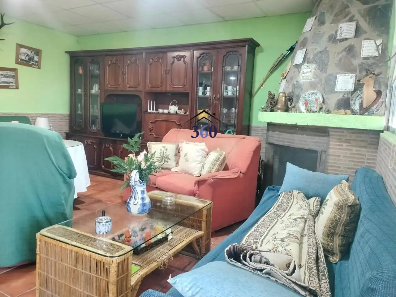 Sala de estar de Finca rústica en venta en Alcuéscar