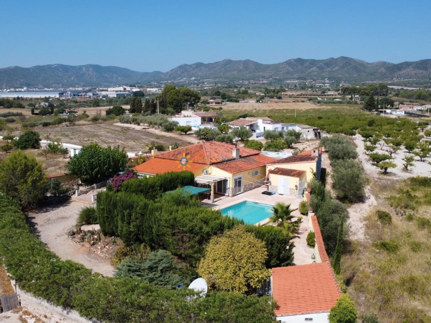 Exterior view of House or chalet for sale in L'Olleria  with Air Conditioner, Private garden and Terrace