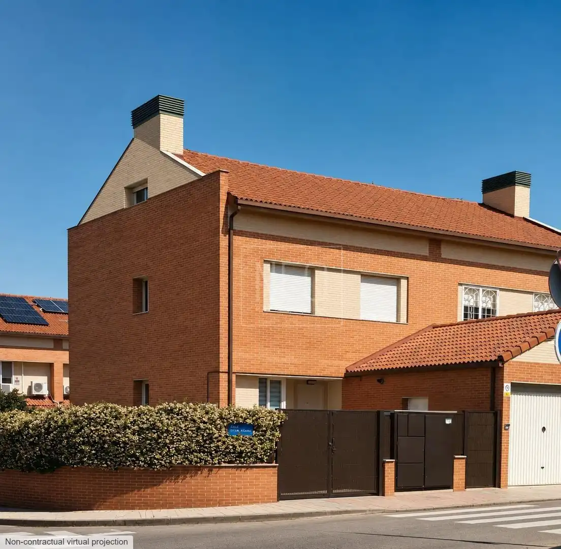 Vista exterior de Casa adosada en venta en Villalbilla con Aire acondicionado, Calefacción y Jardín privado