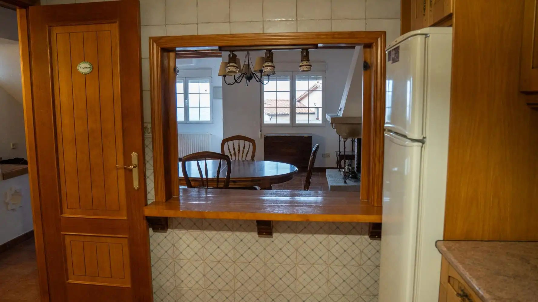 Küche von Einfamilien-Reihenhaus zur Miete in Miraflores de la Sierra mit Heizung, Möbliert und Balkon
