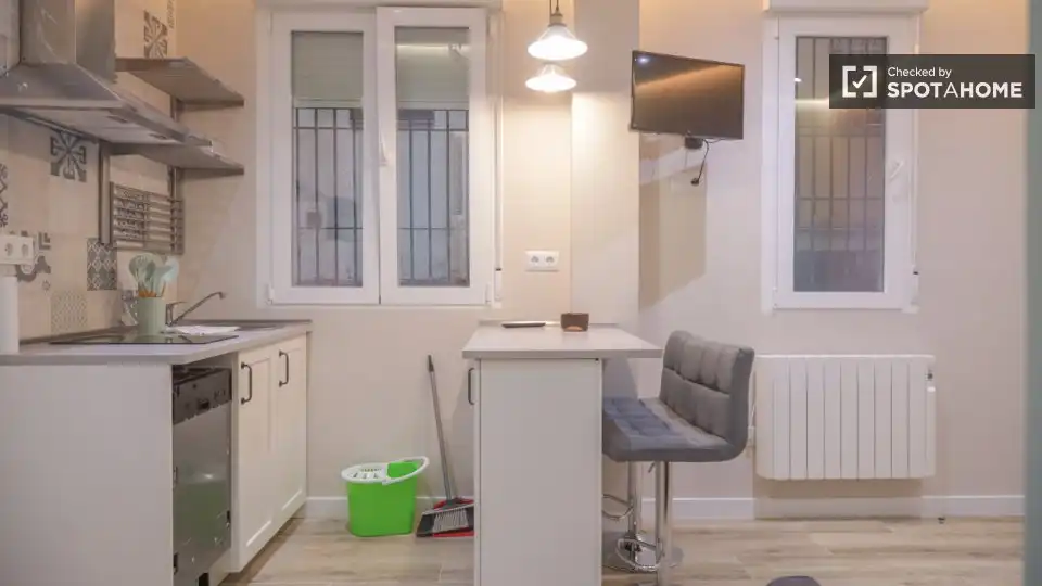 Kitchen of Flat for rent in Madrid  with Air Conditioner, Heating and Furnished