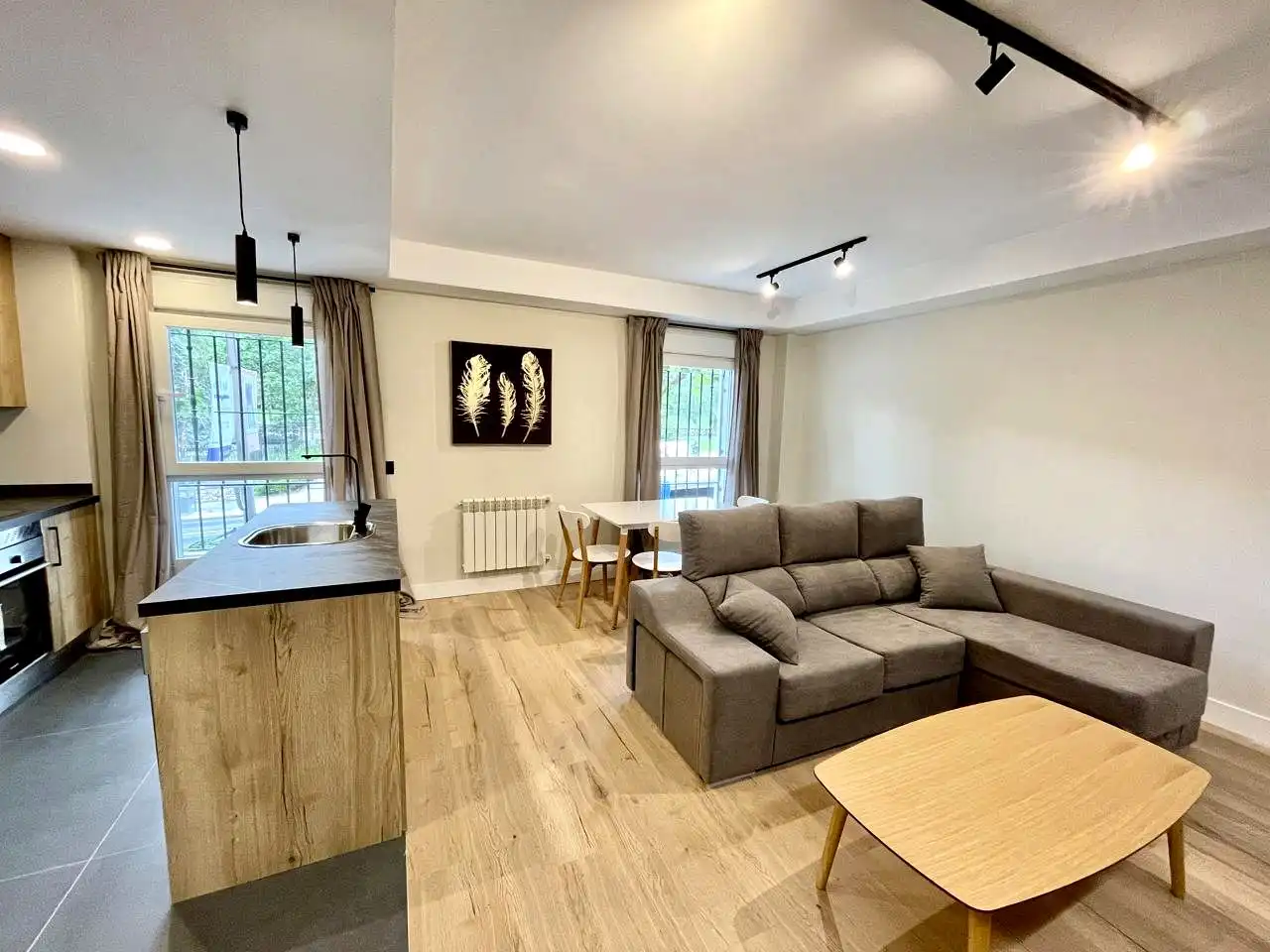 Sala d'estar de Apartament de lloguer en Madrid amb Aire condicionat, Calefacció i Moblat