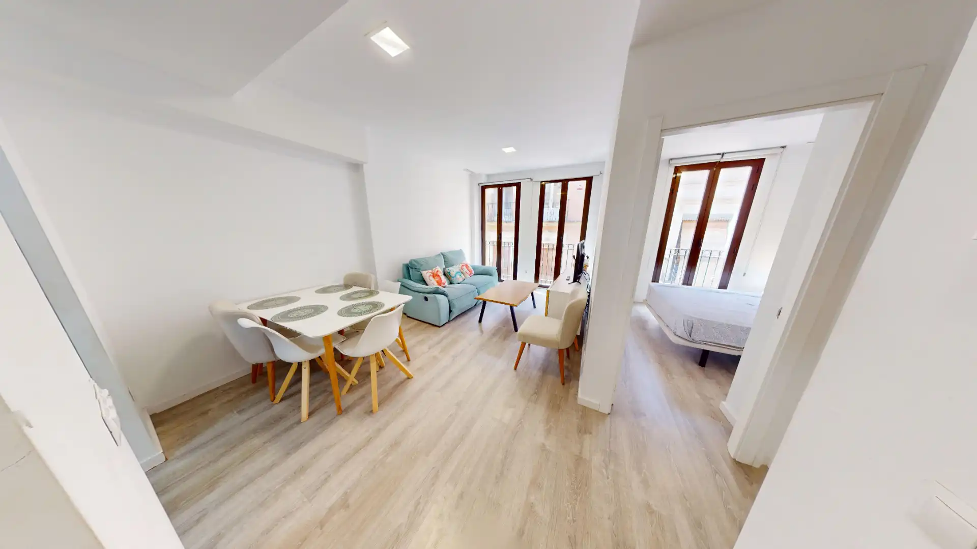 Wohnzimmer von Wohnung zum Verkauf in Alicante / Alacant mit Klimaanlage, Heizung und Parkett