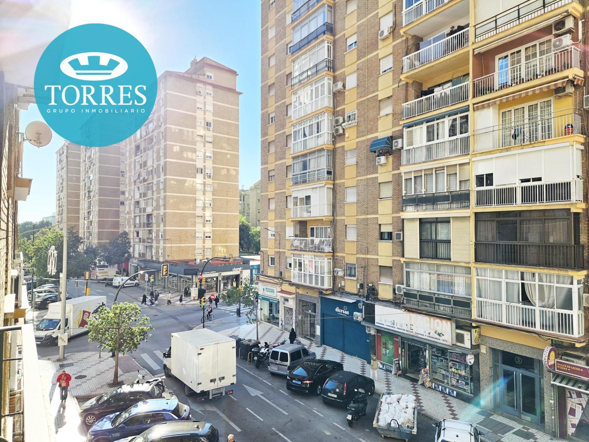 Vista exterior de Pis en venda en Málaga Capital amb Aire condicionat, Terrassa i Balcó