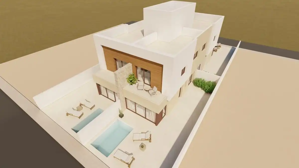 Maison mitoyenne avec piscine à vendre à Santiago de la Ribera