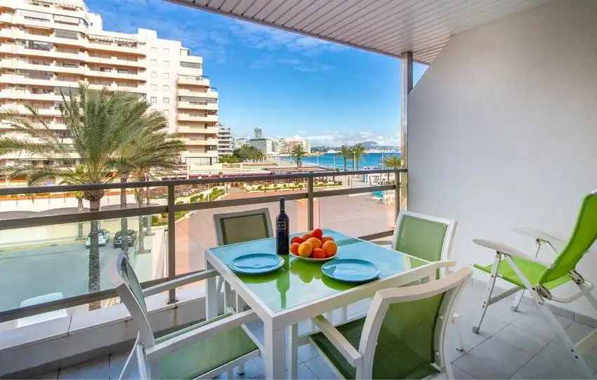 Terrasse von Wohnung zur Miete in Calpe / Calp mit Abstellraum, Möbliert und Waschmaschine