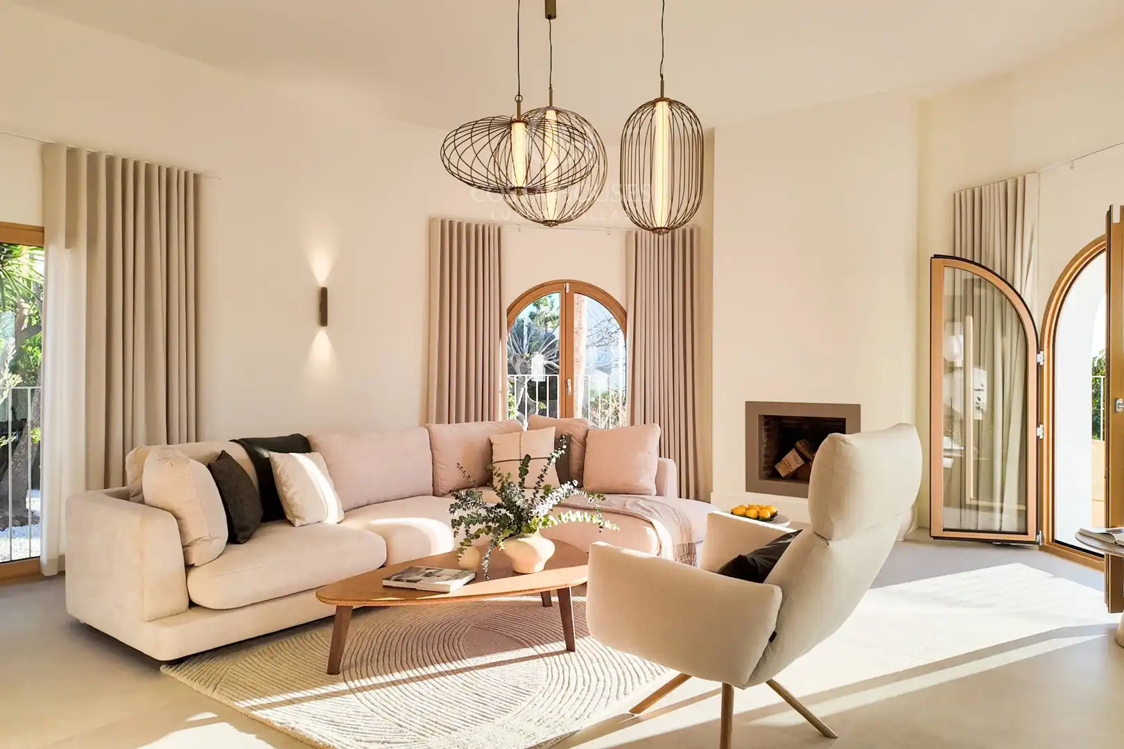 Sala de estar de Casa o chalet en venta en Jávea / Xàbia con Aire acondicionado, Calefacción y Jardín privado