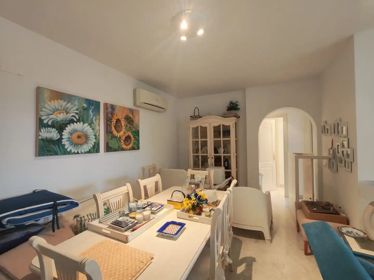 Dining room of Apartments for rent in Marbella  with Air Conditioner, Private garden and Furnished