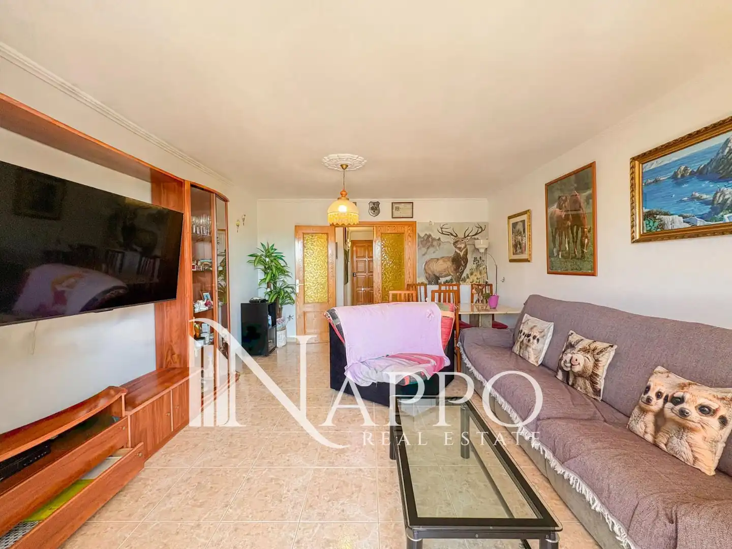 Sala de estar de Piso en venta en Calvià con Aire acondicionado, Terraza y Amueblado