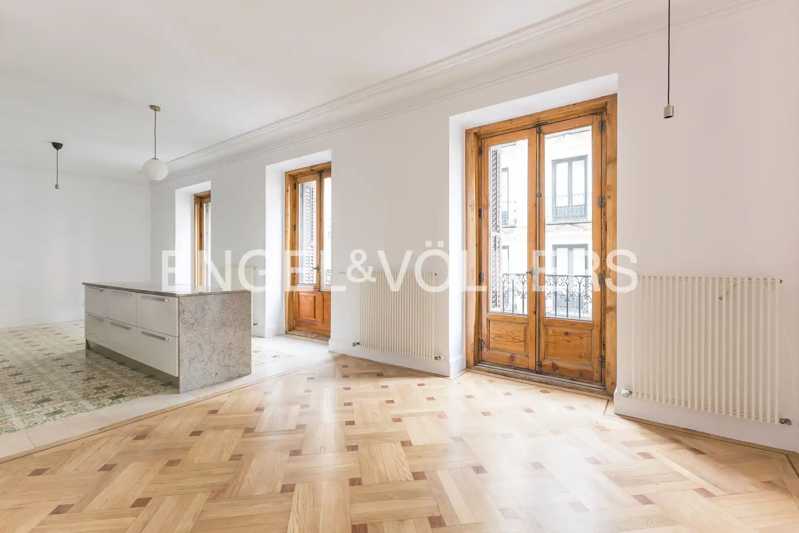 Sala de estar de Piso de alquiler en Madrid con Calefacción, Parquet y Balcón