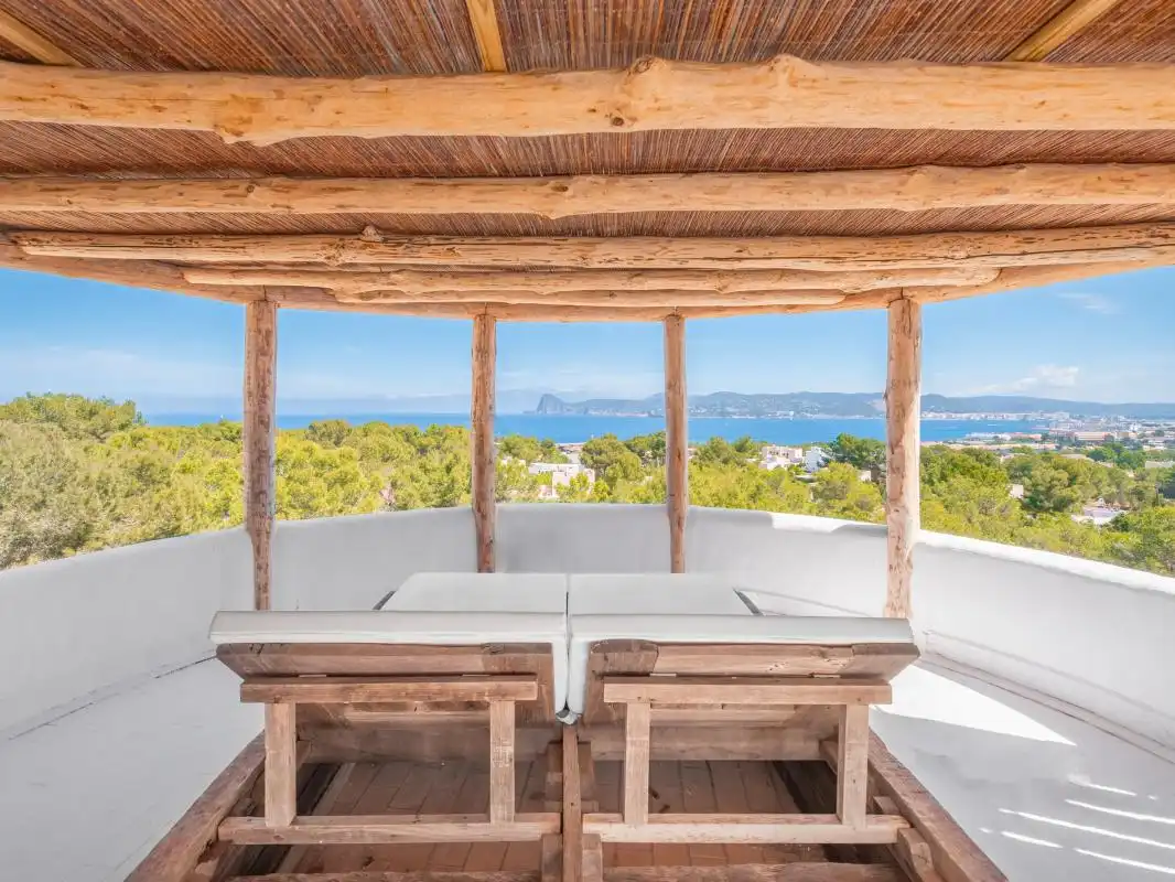 Terrace of Houses for sale in Sant Josep de sa Talaia  with Air Conditioner, Heating and Private garden