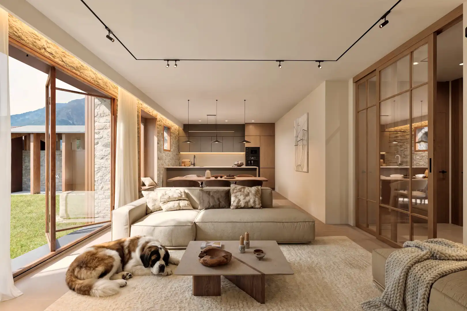 Sala de estar de Casa adosada en venta en Benasque con Aire acondicionado, Calefacción y Jardín privado