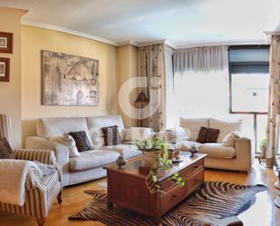 Living room of Flat for sale in  Madrid Capital  with Air Conditioner, Heating and Private garden