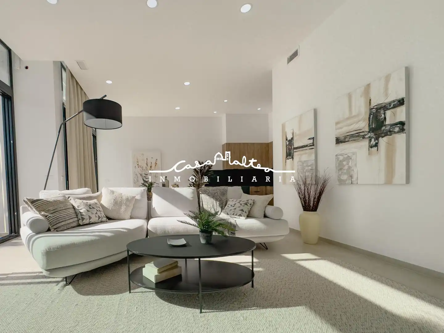 Living room of Detached homes for sale in Calpe / Calp  with Air Conditioner, Private garden and Terrace
