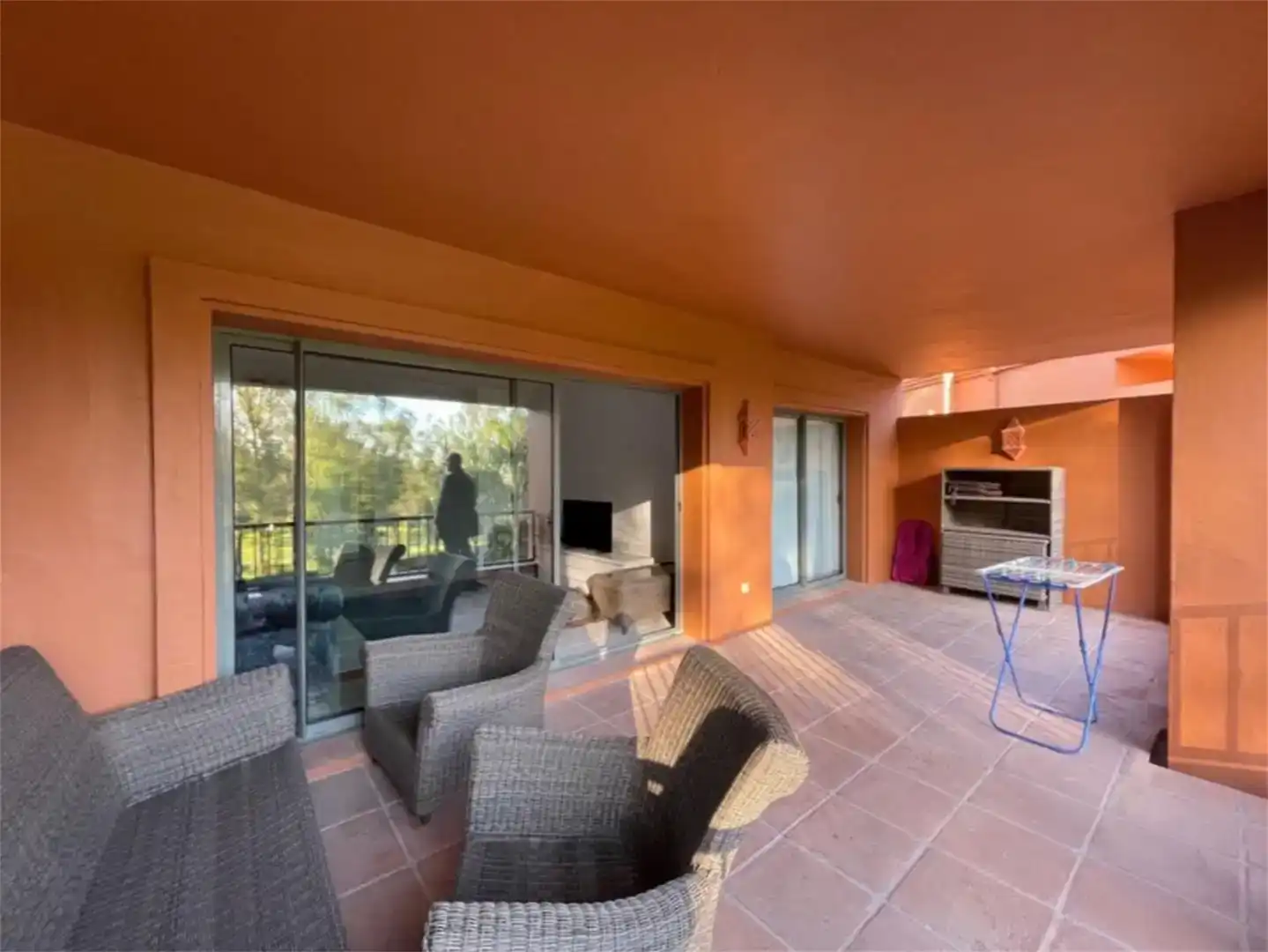 Terrasse von Wohnung zur Miete in Estepona mit Klimaanlage und Schwimmbad