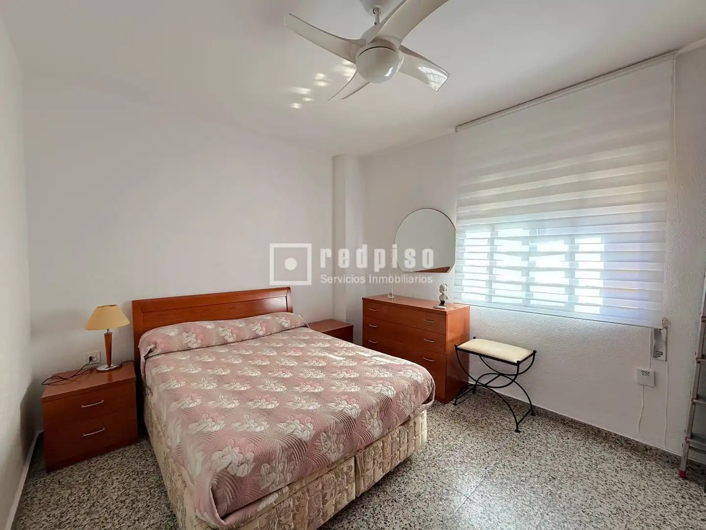 Schlafzimmer von Wohnung zur Miete in Málaga mit Klimaanlage, Terrasse und Möbliert