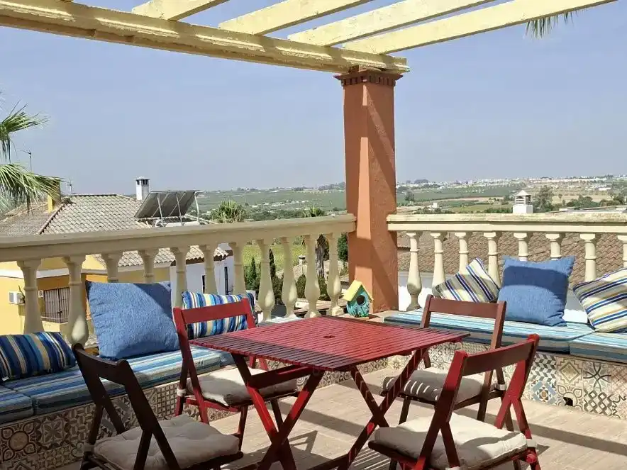 Terraza de Casa o chalet en venta en Salteras con Aire acondicionado, Piscina y Balcón