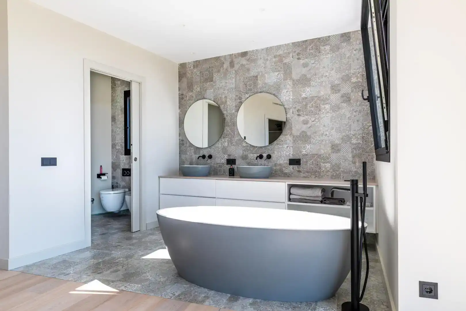 Baño de Casa o chalet de alquiler en Castell d'Aro, Platja d'Aro i s'Agaró con Aire acondicionado, Jardín privado y Parquet