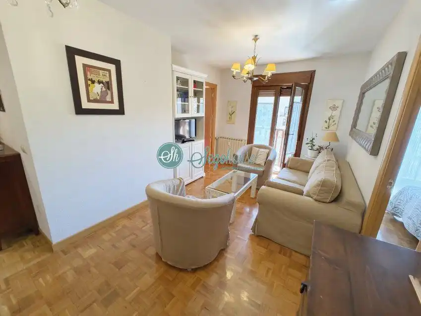 Sala de estar de Piso en venta en Segovia con Calefacción, Parquet y Terraza