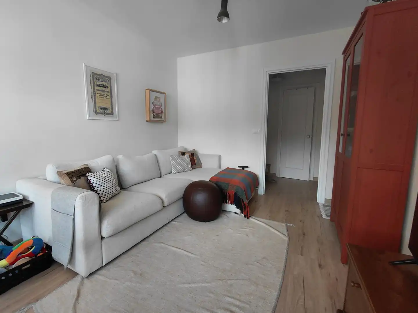 Sala de estar de Ático en venta en O Grove   con Jardín privado, Parquet y Piscina