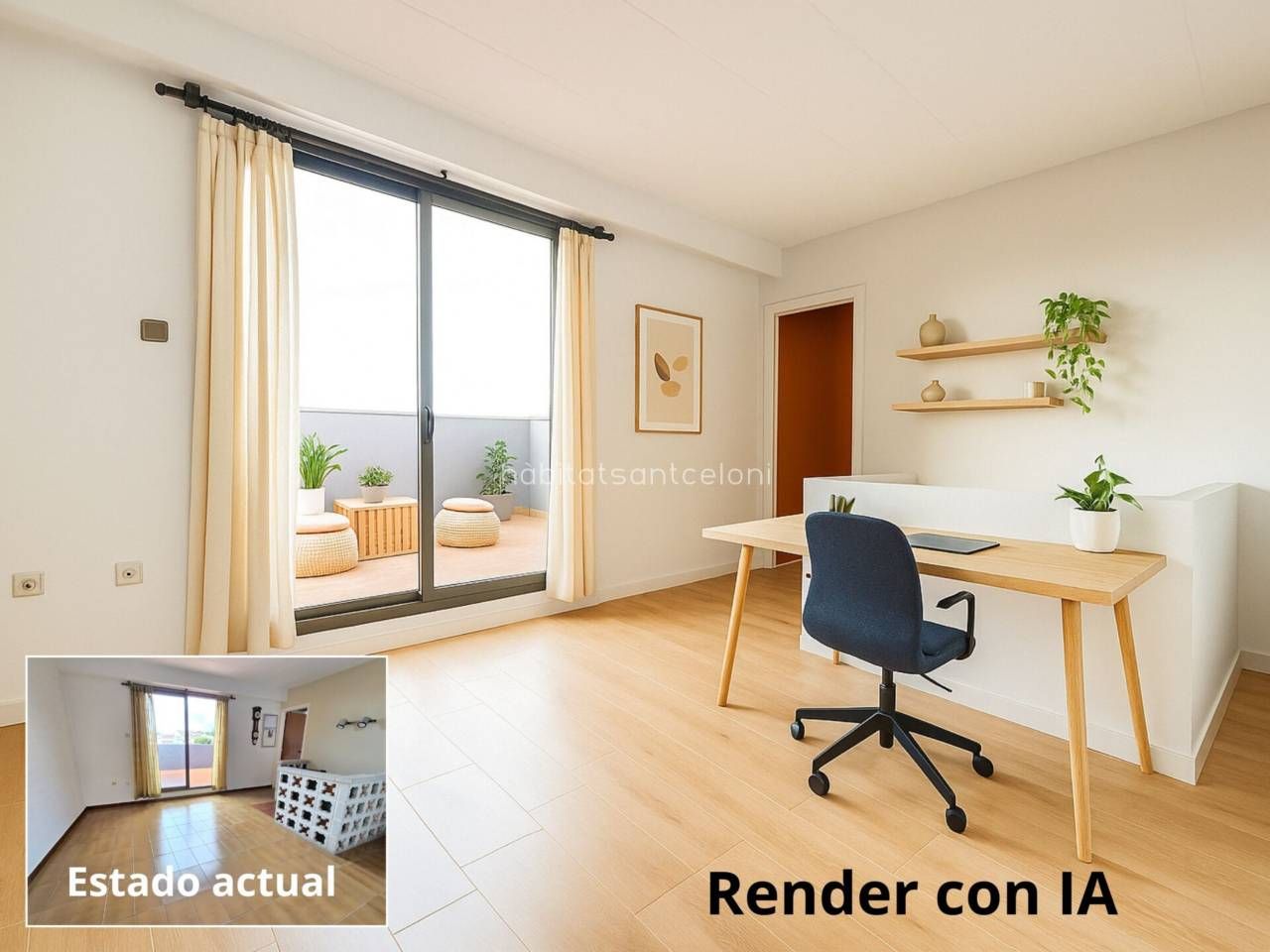 Schlafzimmer von Dachboden zum verkauf in Montmeló mit Klimaanlage, Heizung und Terrasse