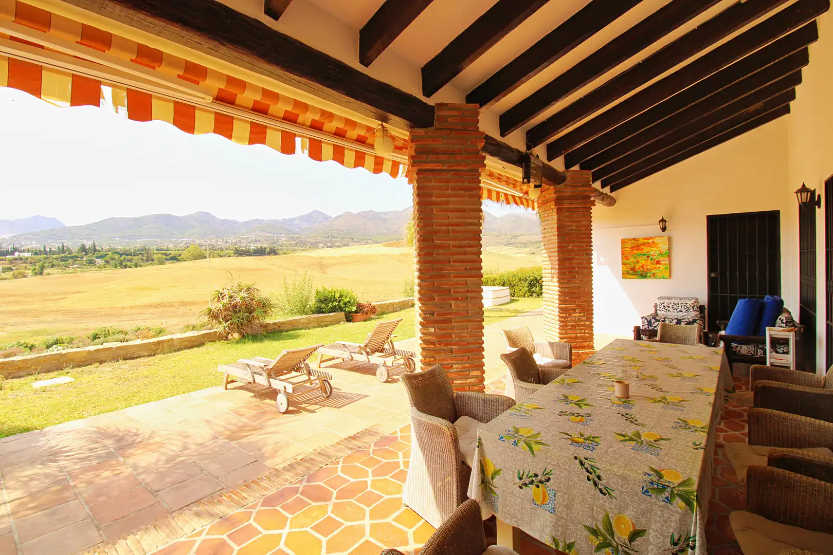Terraza de Finca rústica en venta en Alhaurín de la Torre con Aire acondicionado, Calefacción y Jardín privado