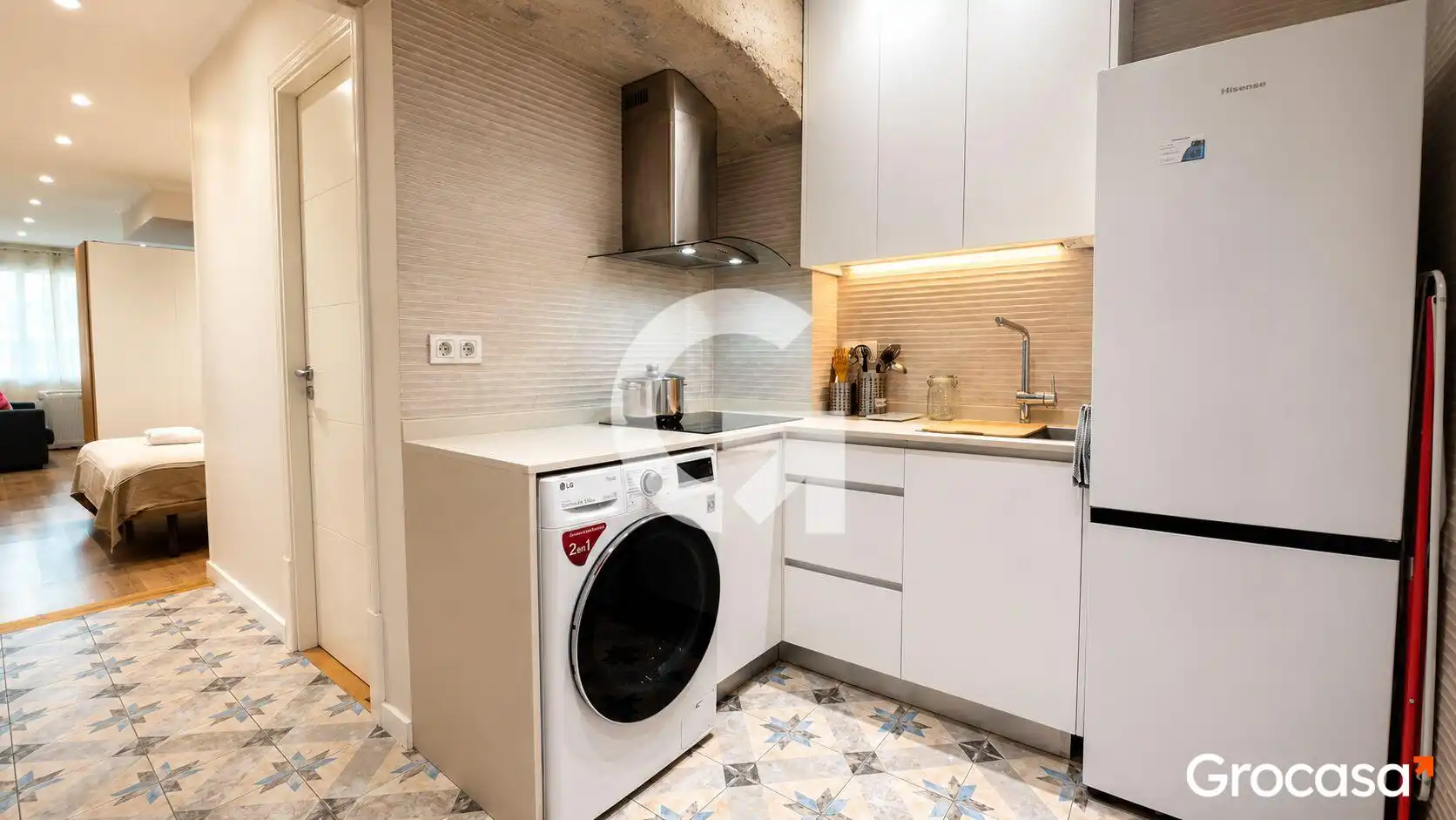 Kitchen of Flat for sale in Barcelona  with Heating, Furnished and Oven