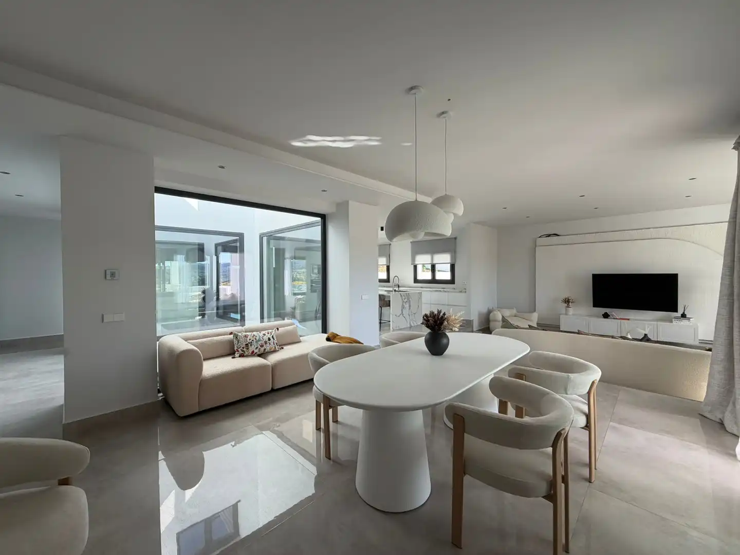 Wohnzimmer von Haus oder Chalet zur Miete in Sotogrande mit Klimaanlage, Privatgarten und Terrasse