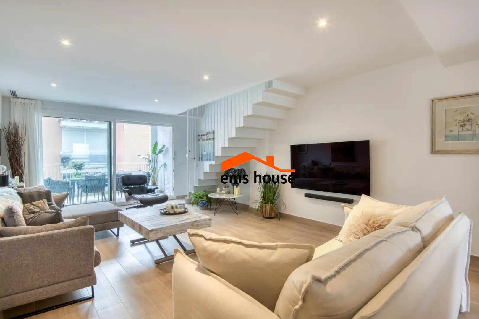 Sala d'estar de Apartament en venda en Calonge i Sant Antoni amb Aire condicionat, Calefacció i Terrassa