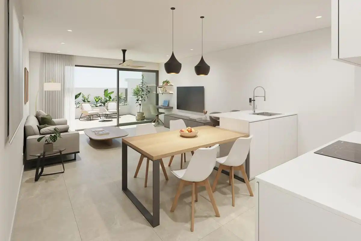 Sala d'estar de Apartament en venda en Pilar de la Horadada amb Piscina comunitària