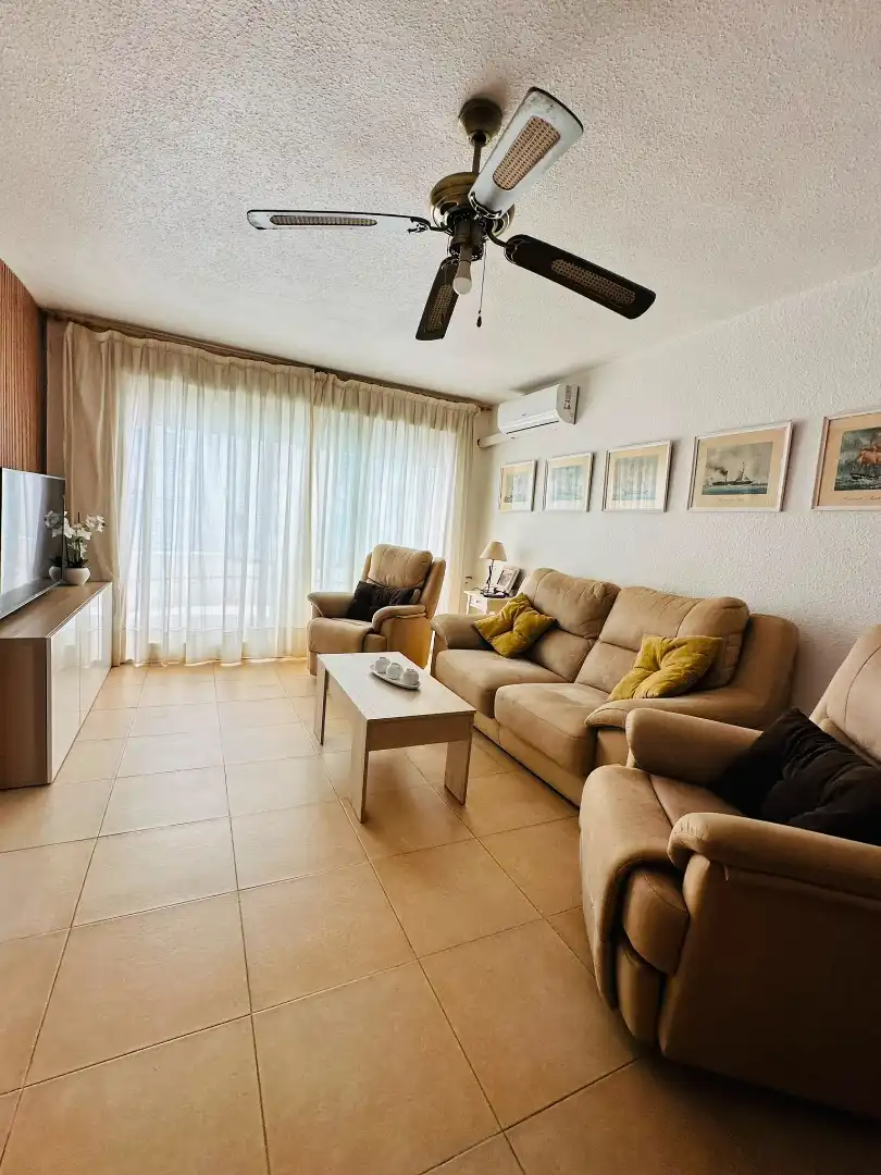 Living room of Flat for sale in Águilas  with Air Conditioner, Furnished and Balcony