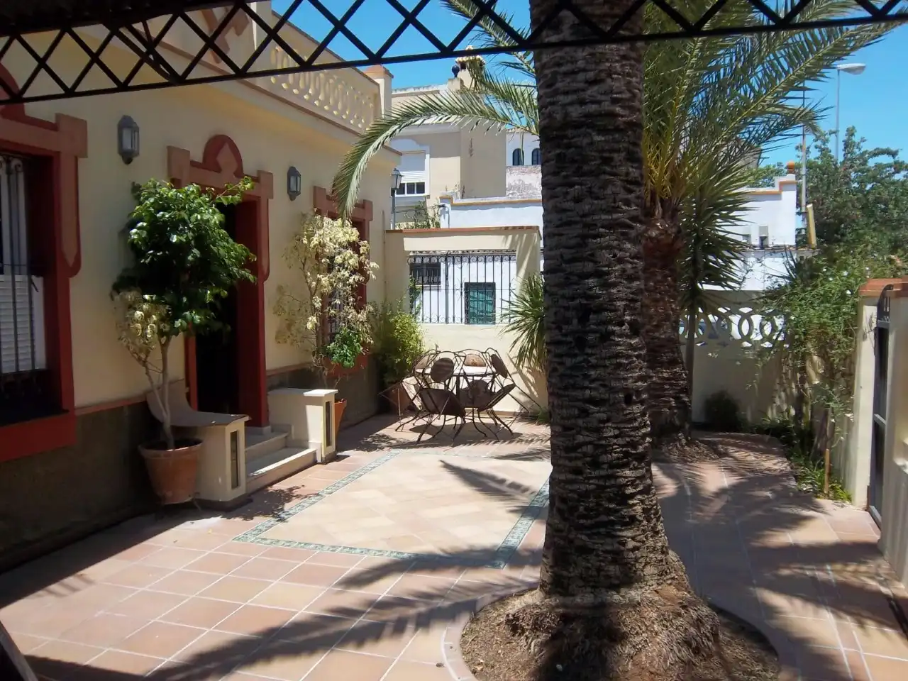 Terraza de Casa adosada de alquiler en Sanlúcar de Barrameda con Aire acondicionado, Calefacción y Jardín privado