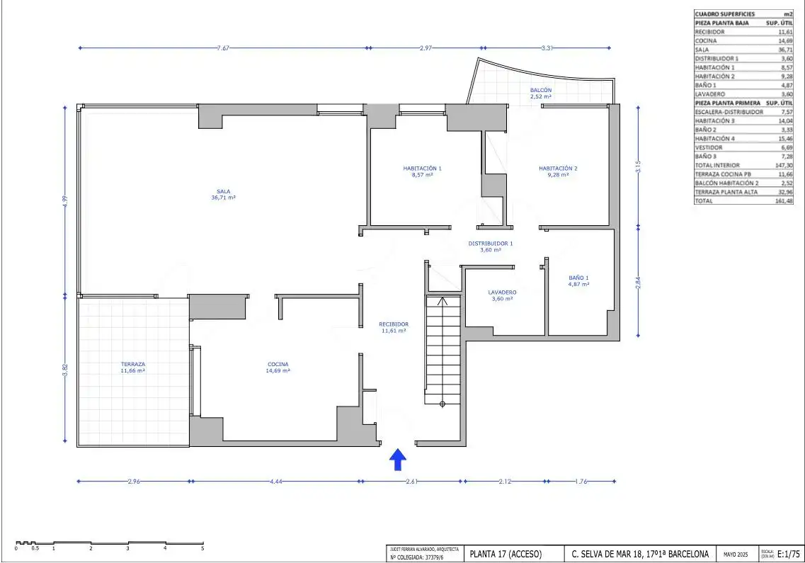 Maisonette zum Verkauf in Barcelona mit Klimaanlage, Heizung und Privatgarten
