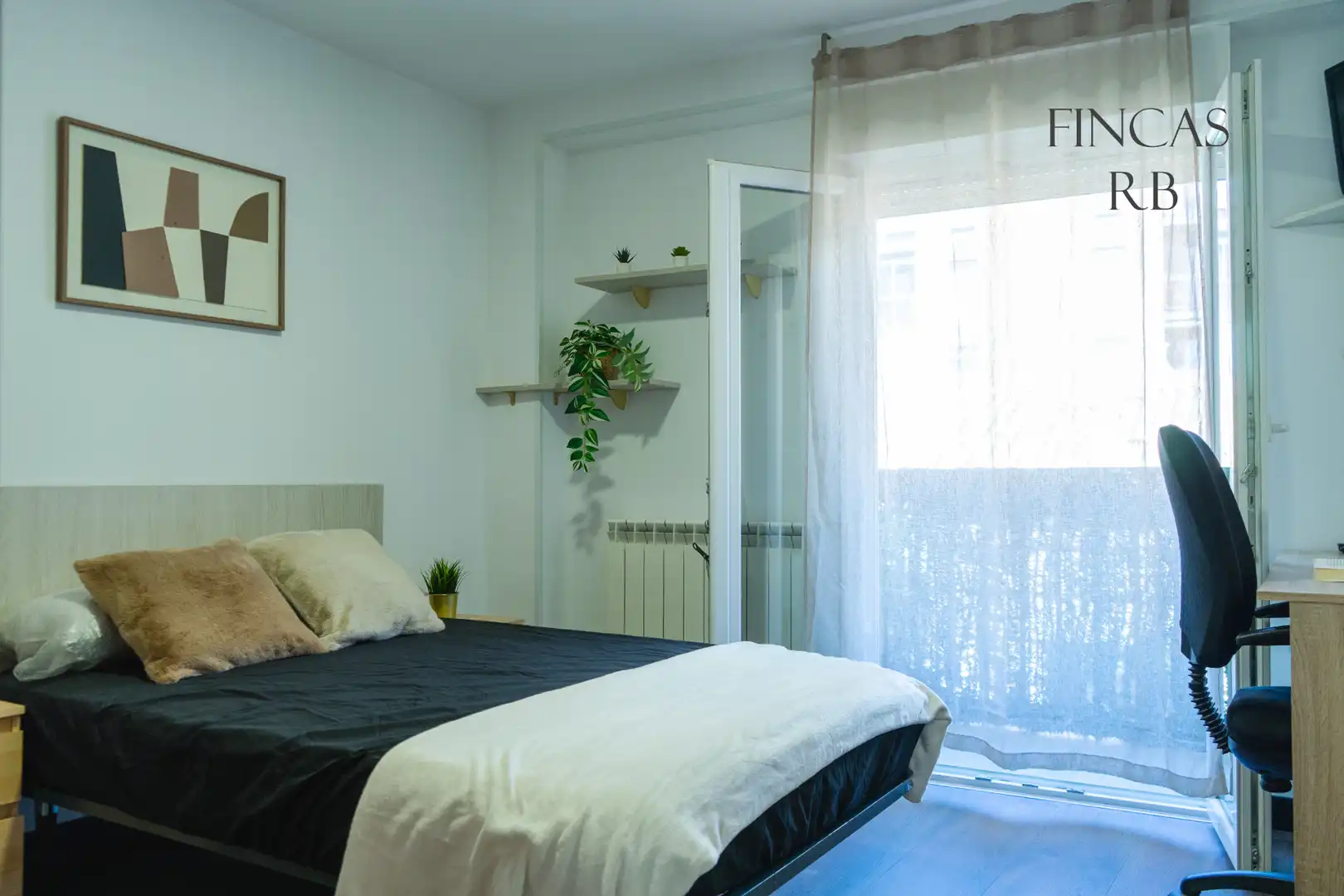 Habitación de Piso para compartir en Zaragoza con Aire acondicionado, Calefacción y Jardín privado