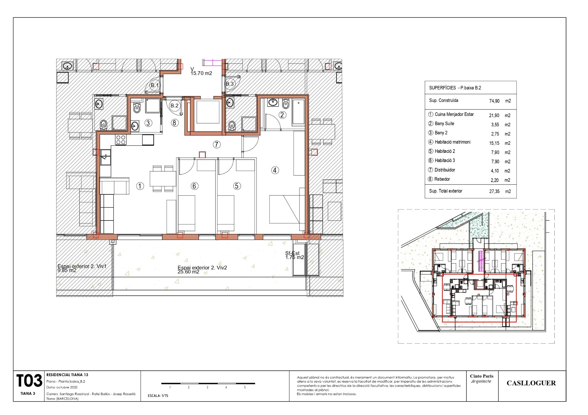 Planta baja to rent in Tiana  with Air Conditioner, Heating and Terrace