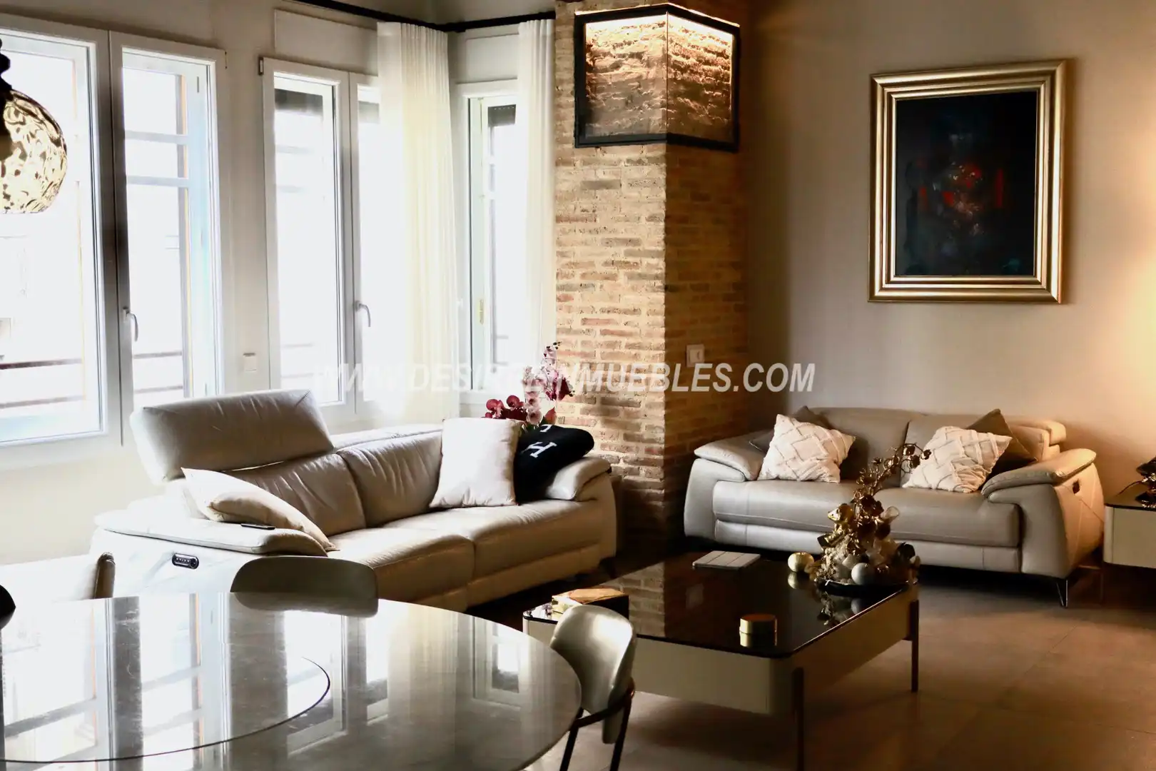 Living room of Flat for rent in Valencia  with Air Conditioner, Heating and Parquet flooring