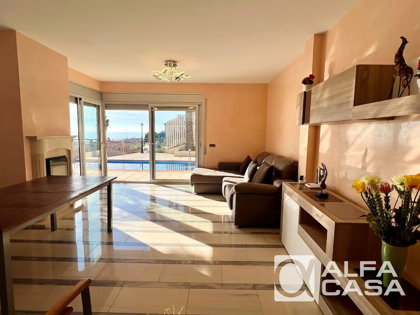 Sala d'estar de Casa o xalet en venda en Lloret de Mar amb Aire condicionat, Calefacció i Terrassa