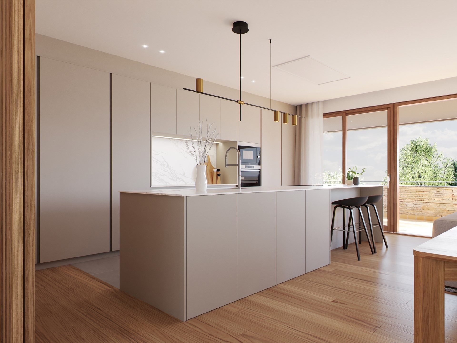 Kitchen of Flat for sale in Sant Just Desvern  with Air Conditioner, Heating and Terrace