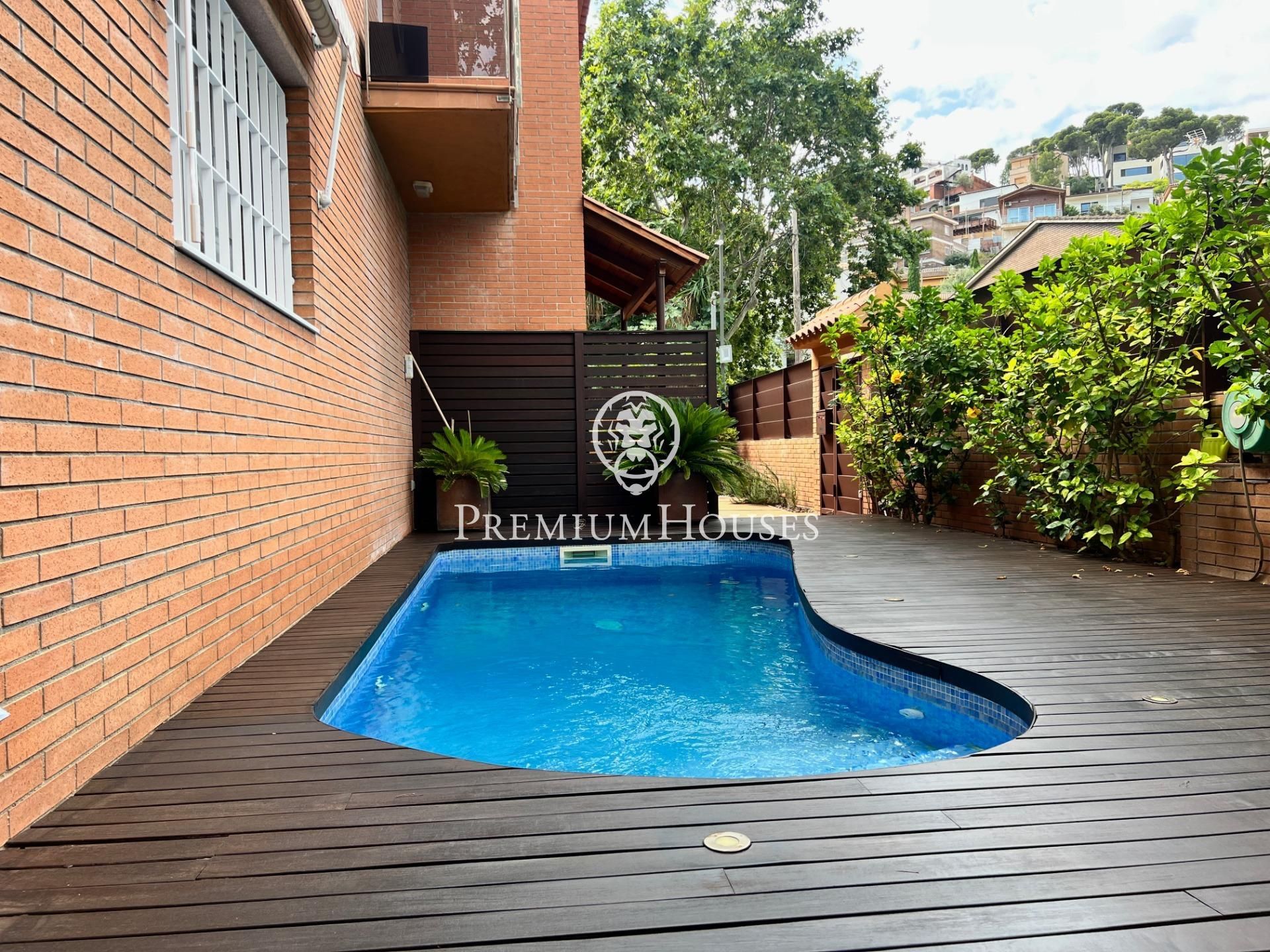 Swimming pool of House or chalet to rent in Castelldefels  with Air Conditioner, Heating and Private garden