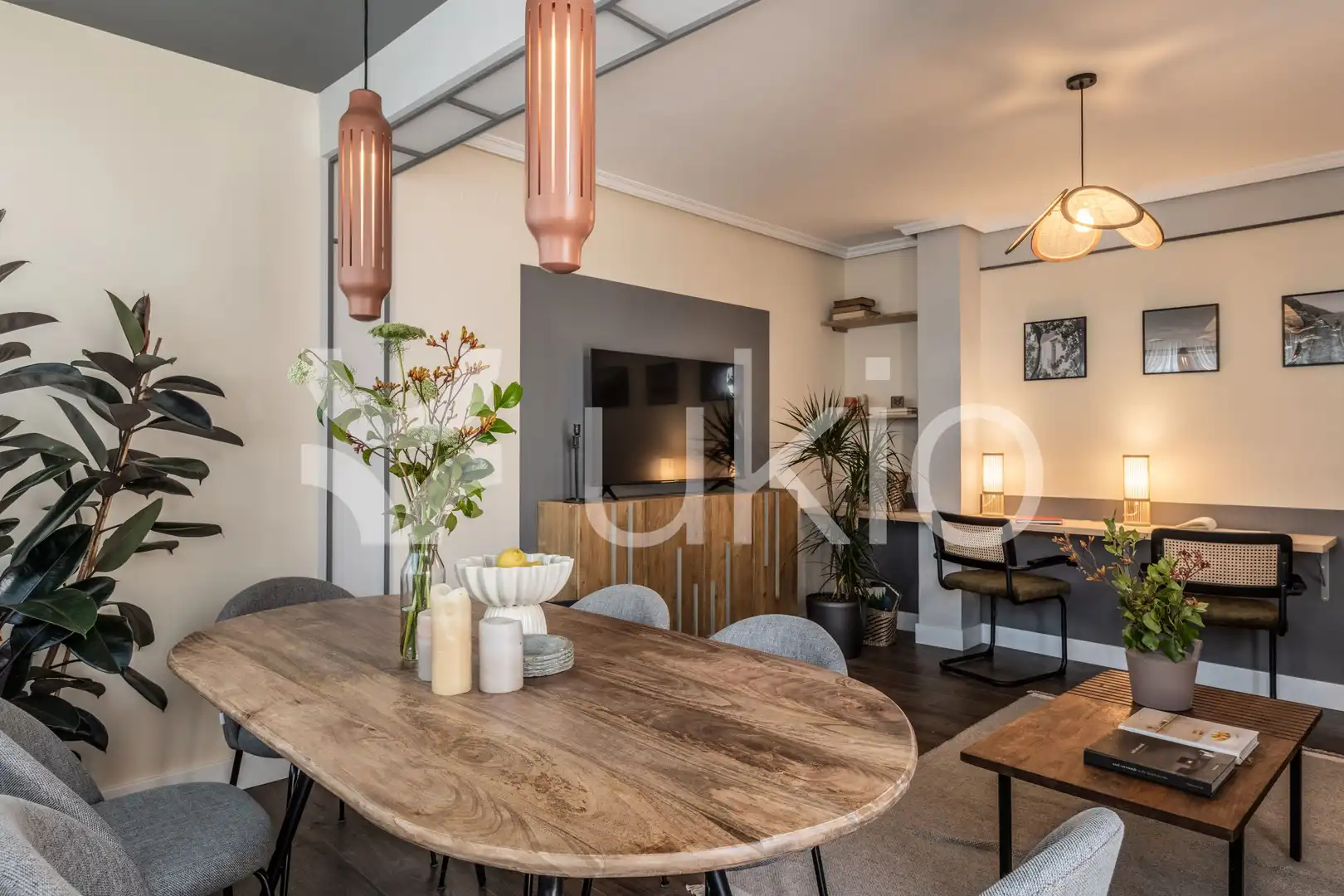 Comedor de Apartamento de alquiler en Madrid con Aire acondicionado, Calefacción y Terraza