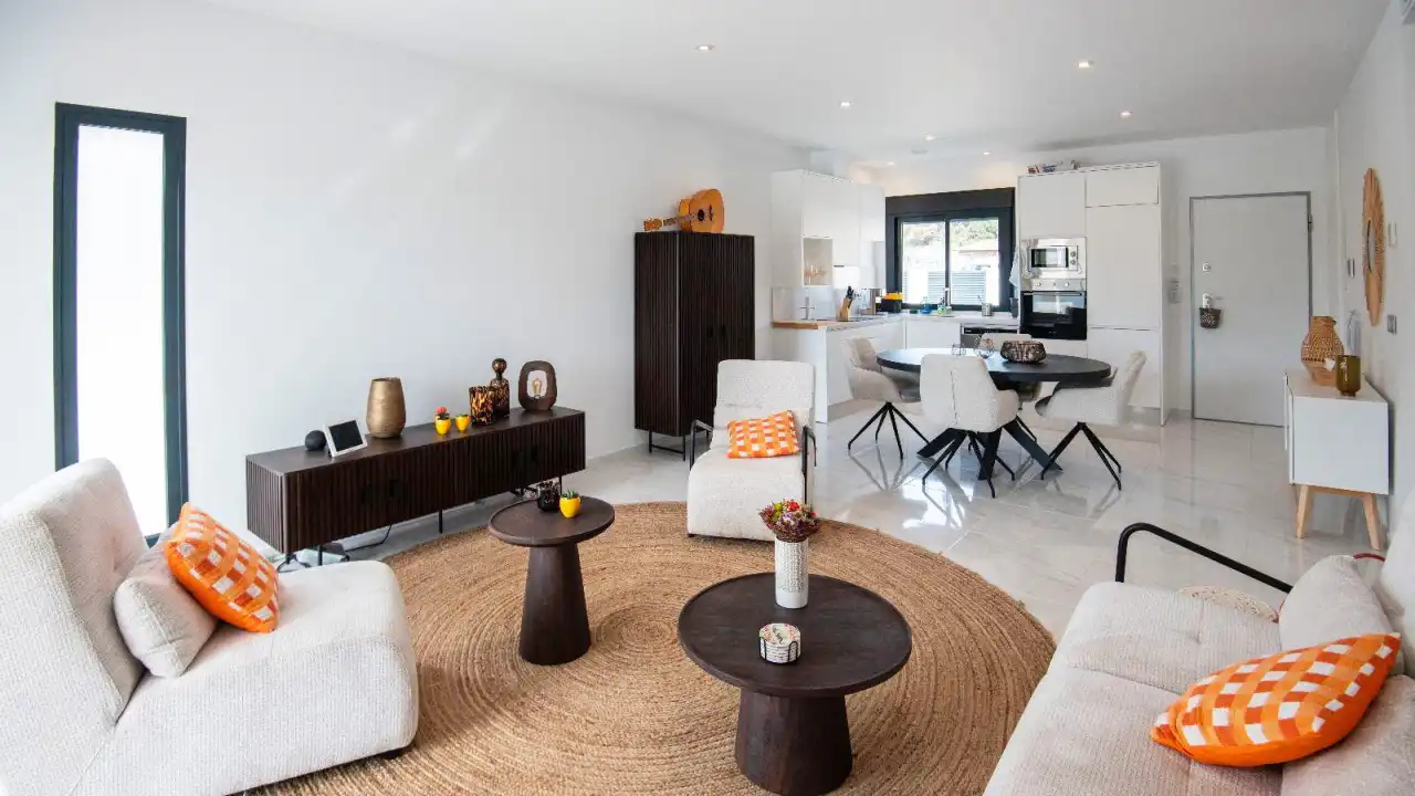 Sala de estar de Casa o chalet en venta en Pilar de la Horadada con Calefacción, Terraza y Piscina