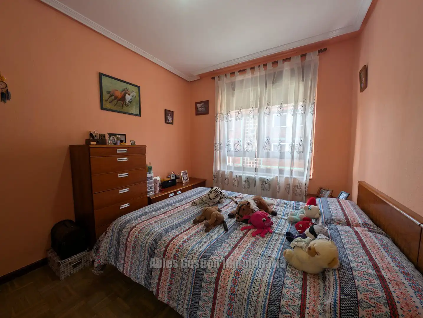 Schlafzimmer von Wohnung zum Verkauf in Mieres (Asturias) mit Heizung, Parkett und Abstellraum
