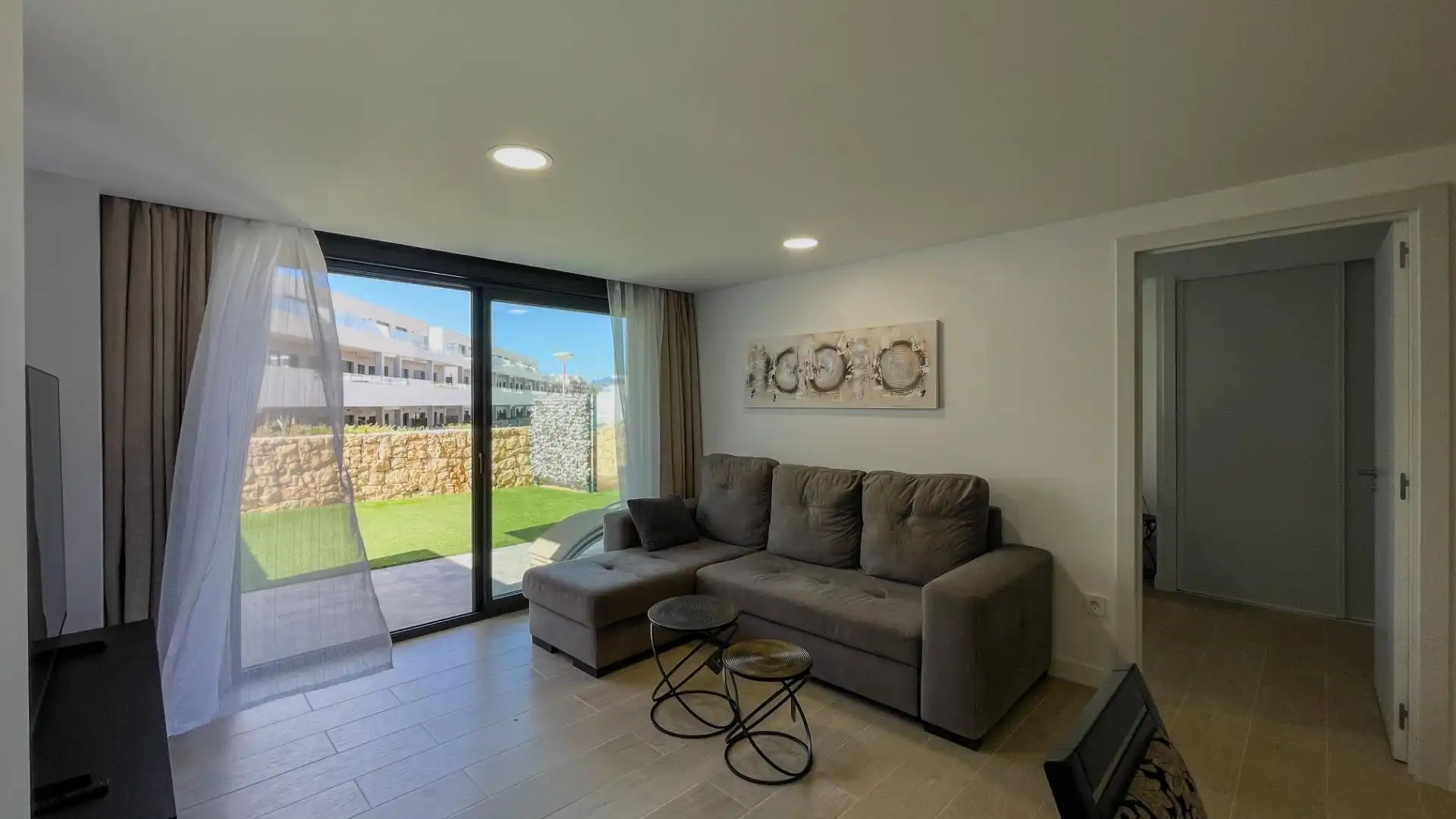 Sala de estar de Dúplex en venta en Finestrat con Aire acondicionado, Terraza y Amueblado