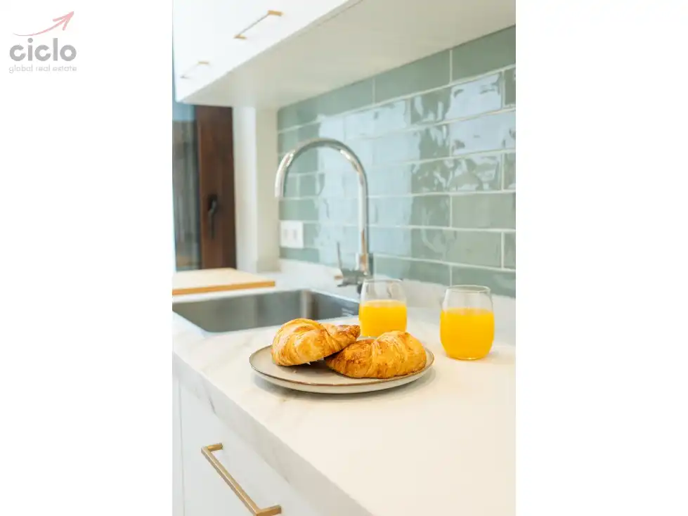 Cocina de Piso de alquiler en Sevilla con Terraza, Piscina y Amueblado