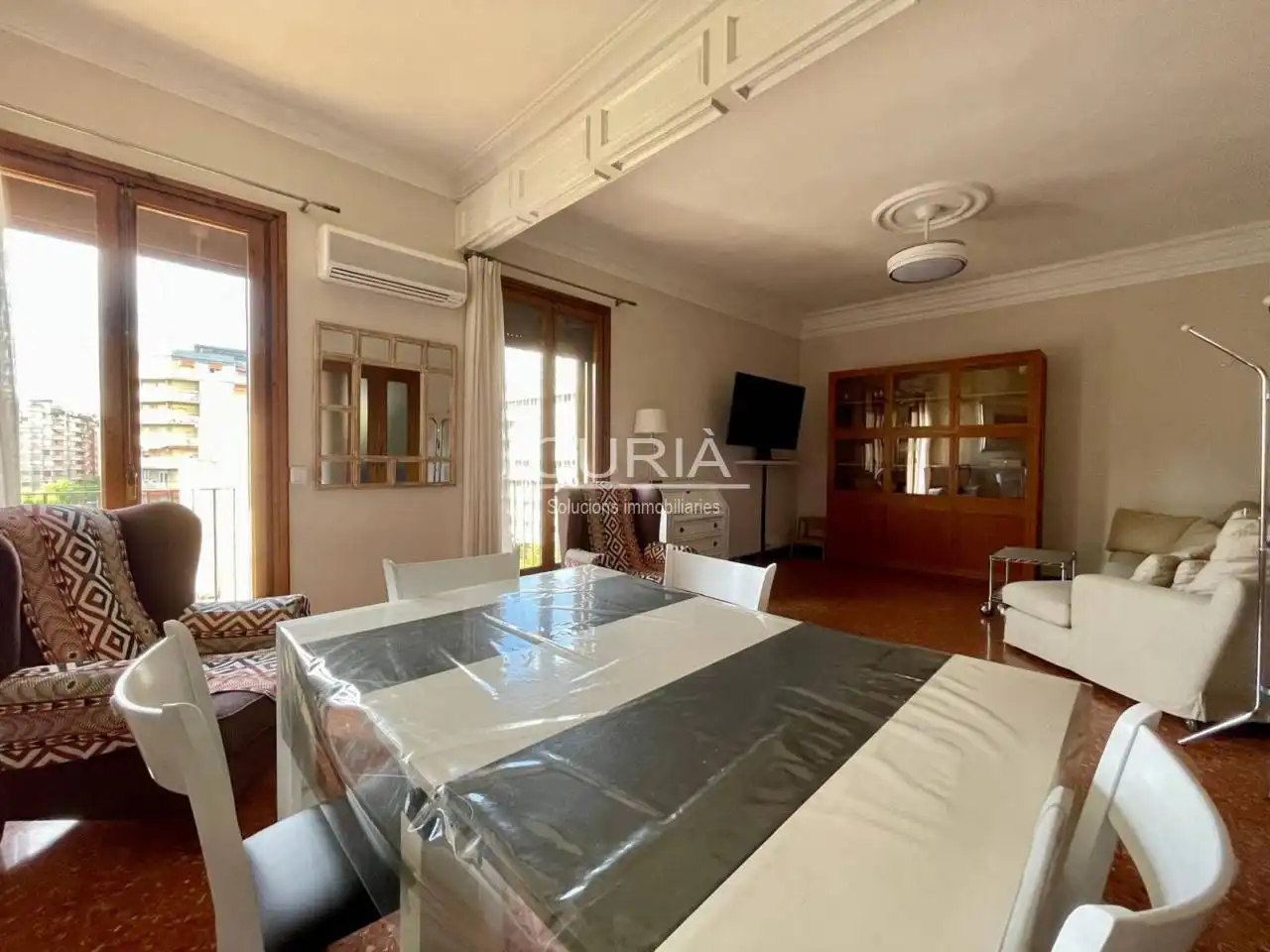 Dining room of Flat for rent in Lleida  with Air Conditioner, Heating and Furnished